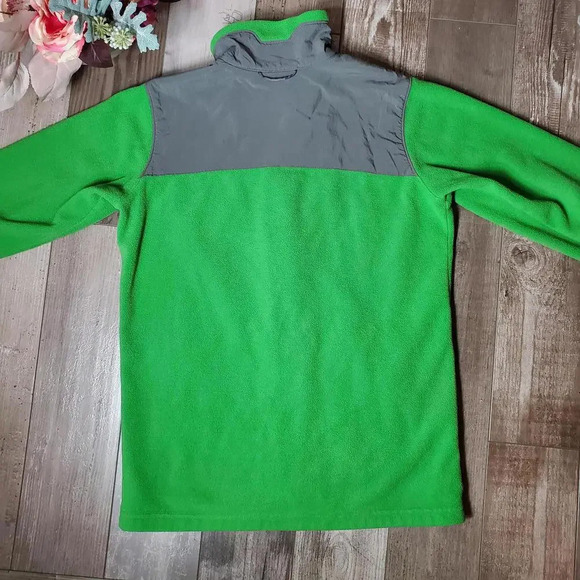 Columbia Green Gray Steens Mountain II Fleece Zip-Up Jacket Boys Large 14/16 EUC - Picture 10 of 15